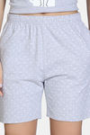 Zivame Knit Cotton Short Set - Grey Mel — thumbnail 6